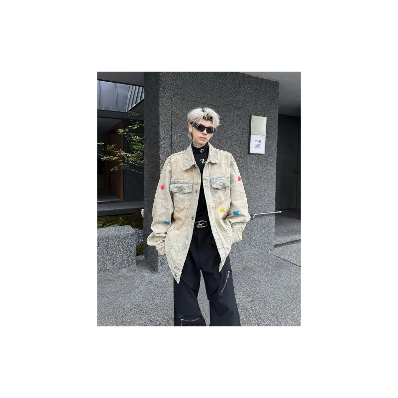 CSKS Denim Jacket Unisex Yellow Mud-1