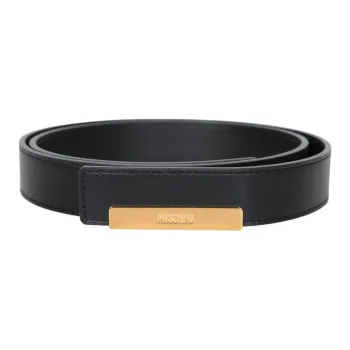 MOSCHINO Logo plaque Leather Belt