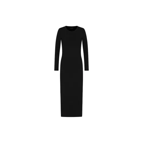 EMPORIO ARMANI Long Dress In Viscose Crêpe With Keyhole Opening At The Back