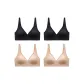 4 Pack (2 Black+2 Skin)