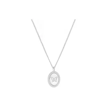 Heart Grass S925 Silver Necklaces Women's