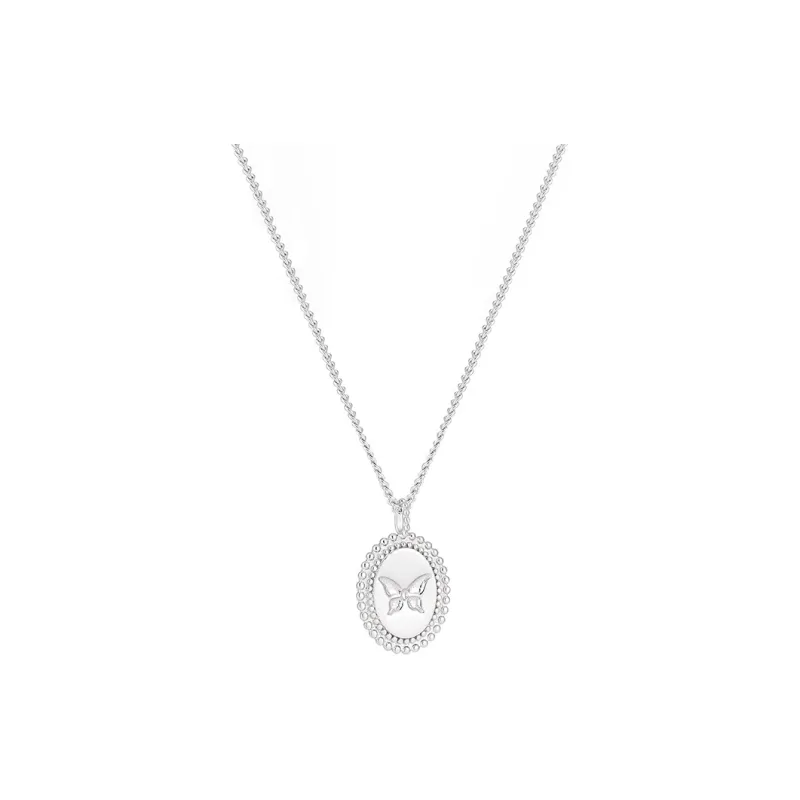 Heart Grass S925 Silver Necklaces Women's-0