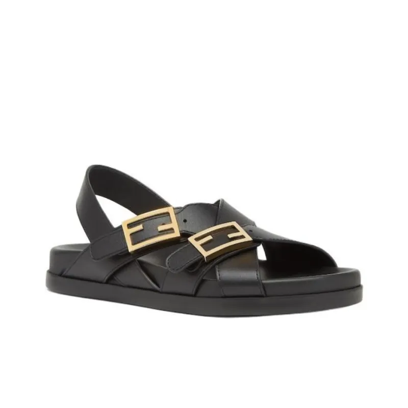 FENDI Feel Strap Sandals Women's Black-2