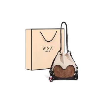 Vigno Synthetic Leather Double Shoulder Underarm Crossbody Bag Shoulder Bag Regular Women's Beige Brown/Black