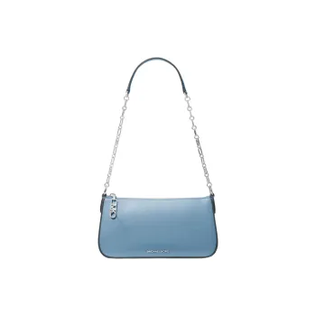 MICHAEL KORS Empire Split Cow Leather Shoulder Bag Medium Size Women's Blue
