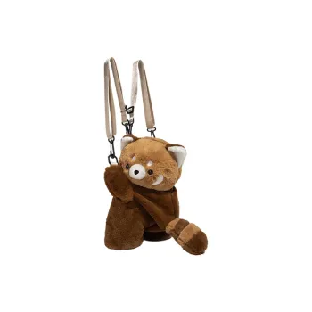 Yalu Plush Backpack Crossbody Bag Backpack Regular Unisex Brown