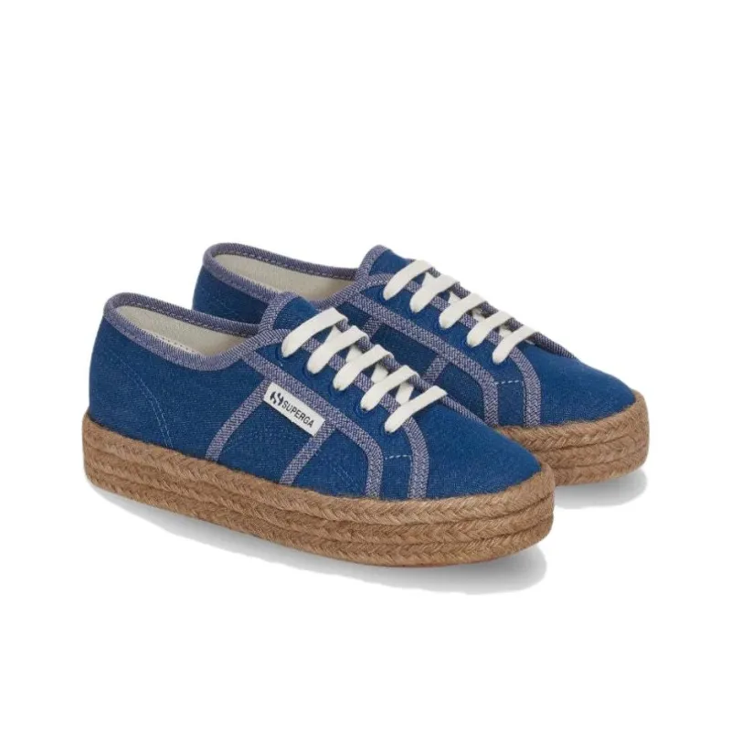 SUPERGA 2730 Rope Reverse Espadrilles Women's Blue-1
