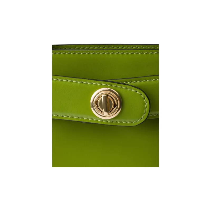 PRADA Cow Leather One Shoulder Handbag Medium Size Women's Light Green-4