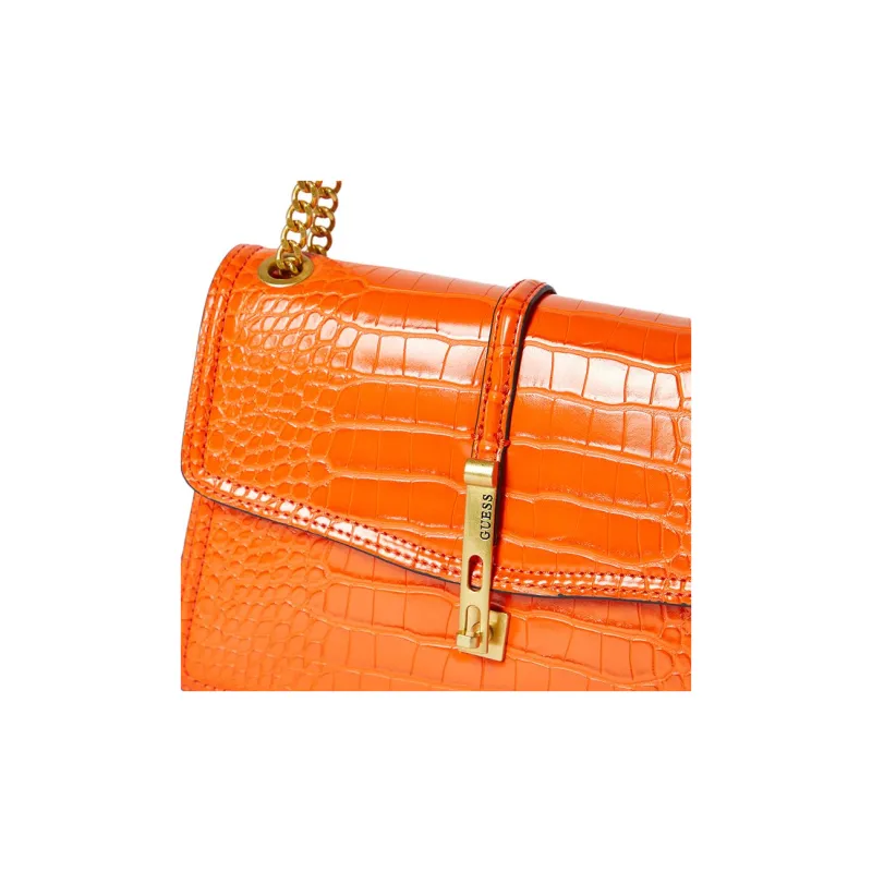 GUESS Artificial Leather Handbag Shoulder Bag Crossbody Bag Women's Orange Color-4