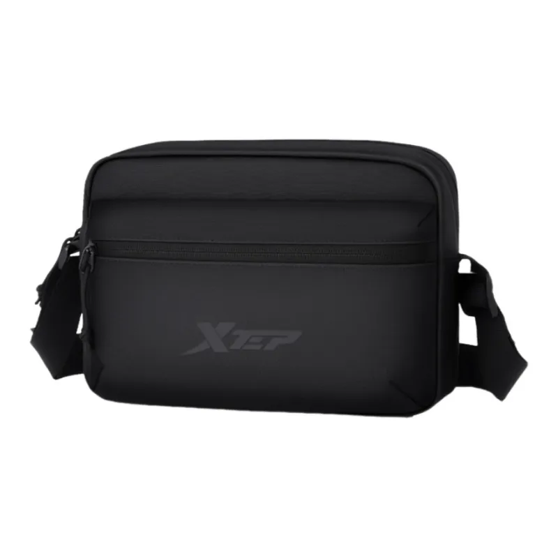 XTEP Waterproof Fabric Shoulder Bag Unisex Black-0