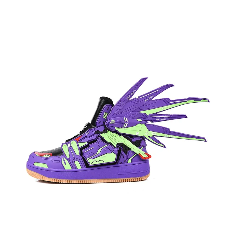 HERR TIGER Slip-Resistant Breathable High-Top Skateboard Shoes Unisex-8