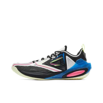 PEAK Cushioned Slip Resistant Abrasion Resistant Low Top Basketball Shoes Men's White Black Rose Red
