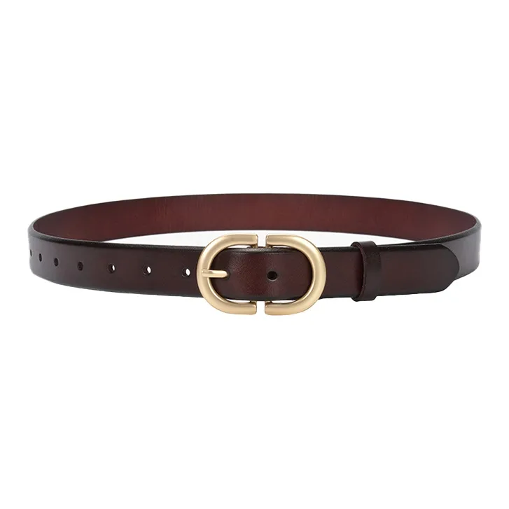 Lanza Top Grain Cow Leather Belts Women's 2.8CM-6