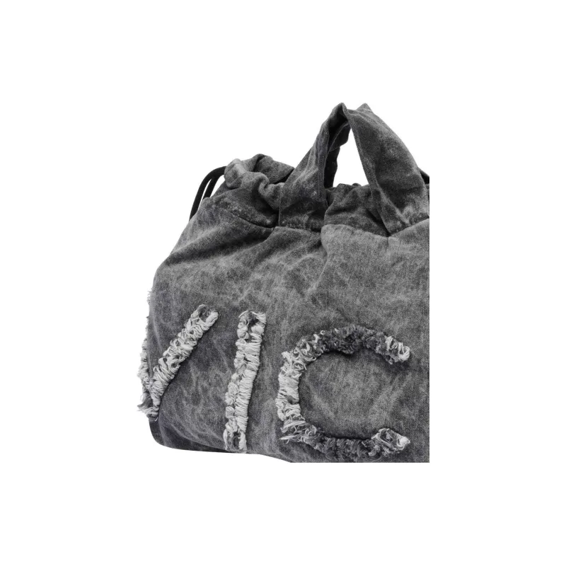 Vic Matie Cotton Backpack, One Shoulder Handbag Women's Gray-3