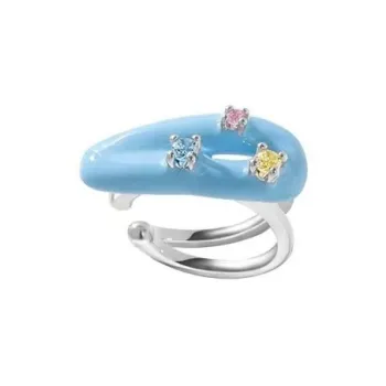 DAN DREAM Glue Drip Clip On Earrings Women's