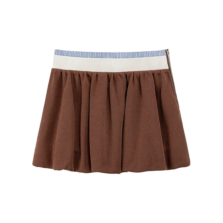 CHUU Casual Short Skirts Women's Coffee-1