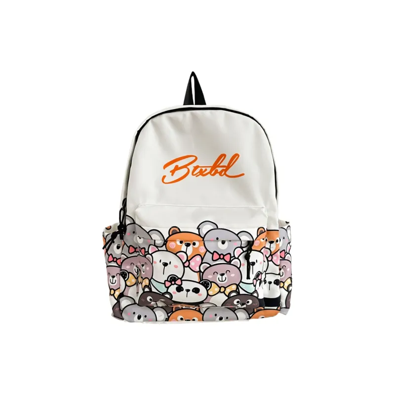URBAN FOREST Nylon Backpack Regular Unisex Multicolor/Cat Paw/Bear Head-2