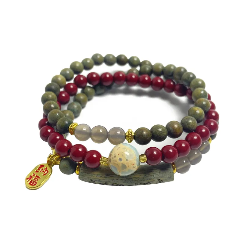 ERXI Green Sandalwood Bracelets Unisex-0