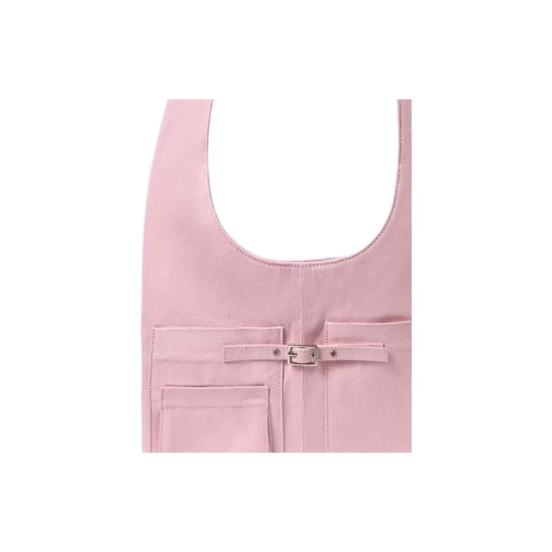 Gimaguas Cotton Fabric Portable Crossbody Bag, Shoulder Bag Women's Pink-3