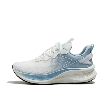Warrior Breathable Height Increasing Low Top Running Shoes Men's White Blue