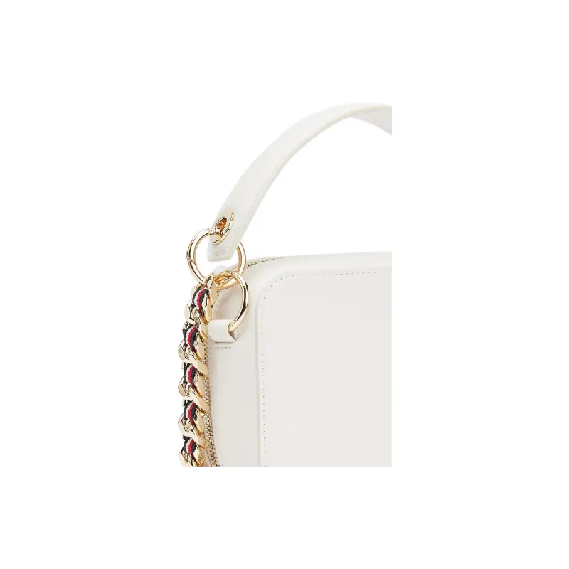 Tommy Hilfiger PU Polyurethane Camera Bag Handbag Shoulder Bag Small Size Women's White-3