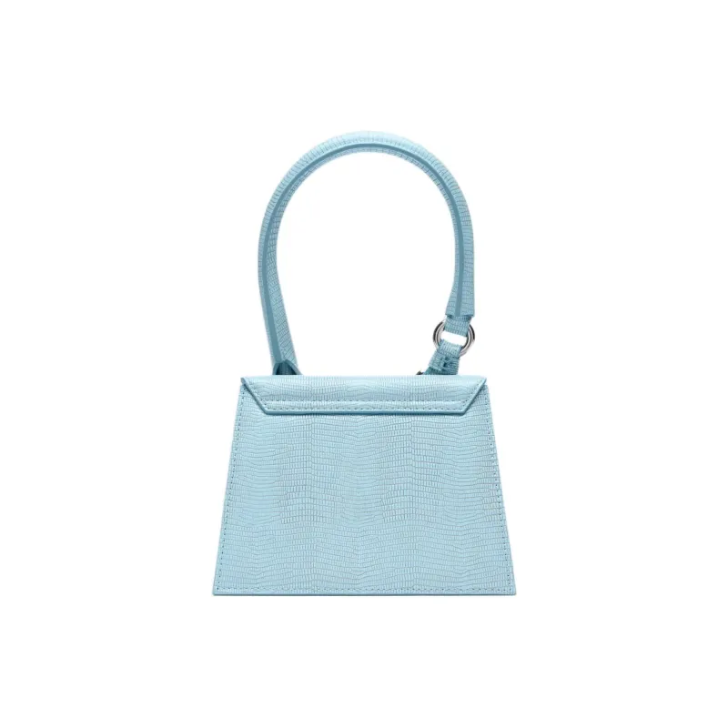 Jacquemus Calfskin Shoulder Bag Crossbody Bag Handbag Medium Size Women's Light Blue-2