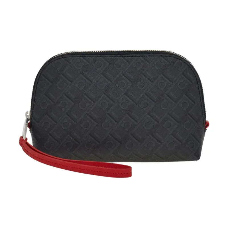 FERRAGAMO Calfskin Clutch Men's Black-0