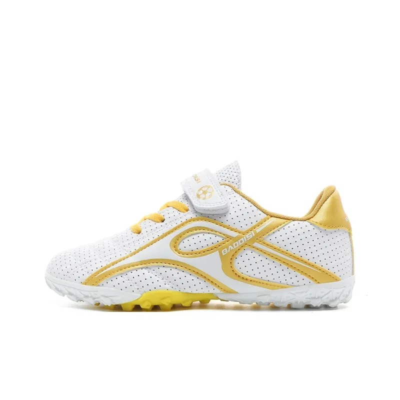 QIUTEXIONG Soccer Shoes Unisex Low Top White/Gold/Red/Green/Black-0