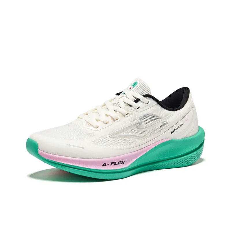 Erke Breathable Lightweight Rebound Low-Top Training Running Shoes Women's Microcrystal White/Jet Black-2