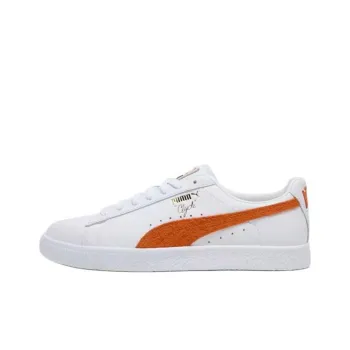PUMA Clyde Base Anti Slip Wear Resistant Low Top Skateboard Shoes Men's White