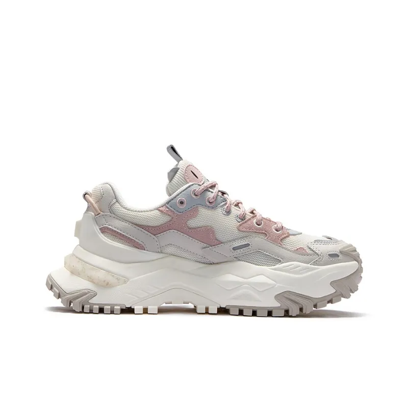 FILA FUSION BIANCO Wear-Resistant Height Increasing Low-Top Chunky Sneakers Women's White Gray-1