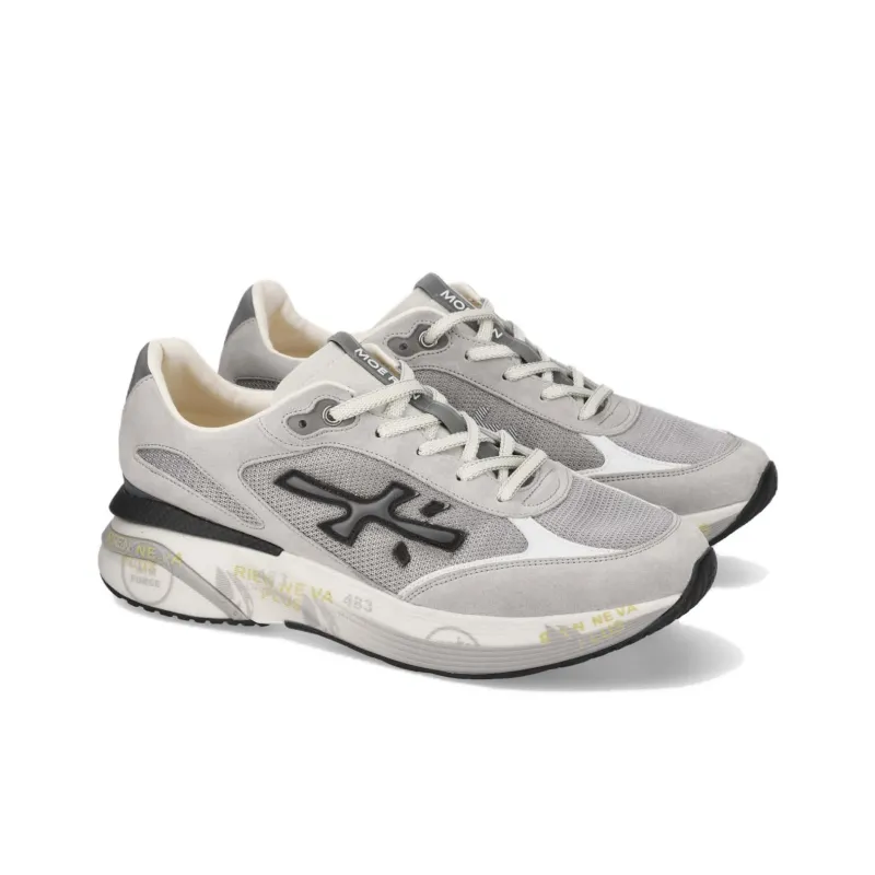 PREMIATA Moerun Low Top Casual Shoes Men's Gray-3