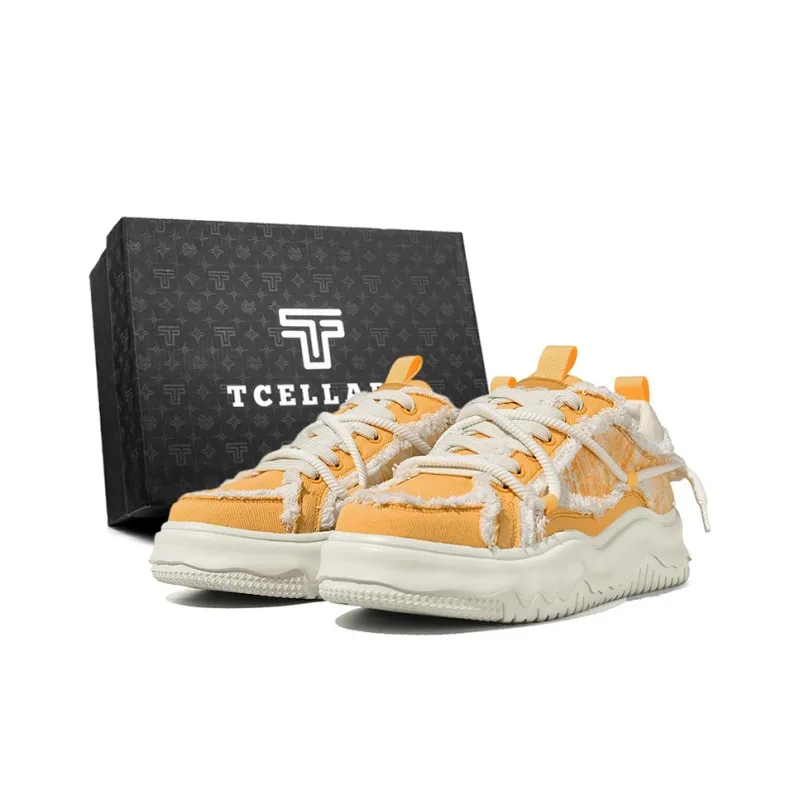 TCELLARS Abrasion Resistant Lightweight Breathable Height Increasing Low Top Skateboard Shoes Unisex-1