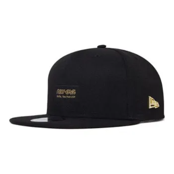 New Era Polyester, Cotton Baseball Caps Unisex Black Gold