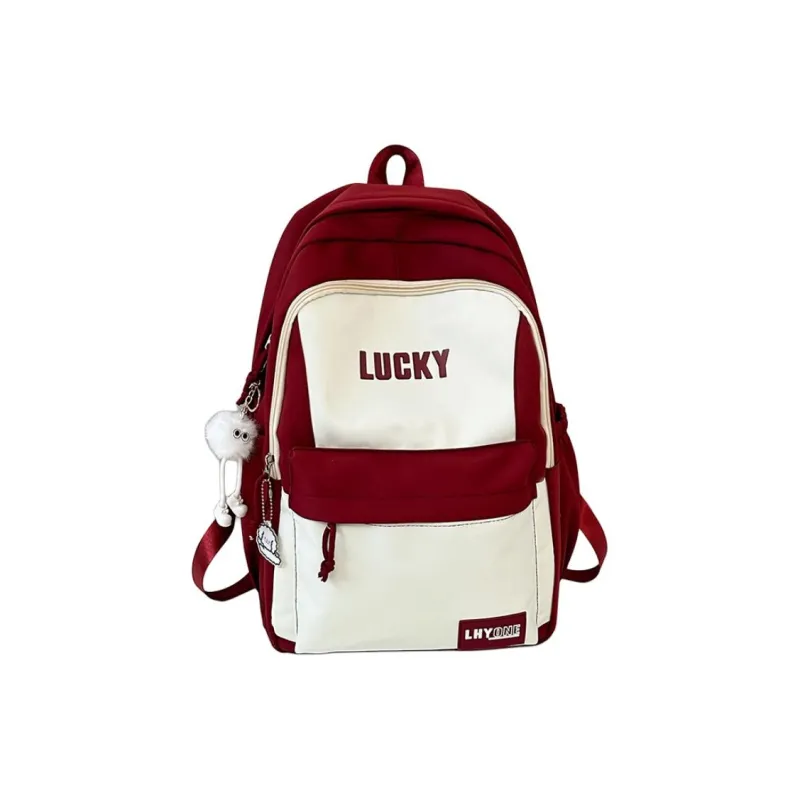 URBAN FOREST Nylon Backpack Regular Unisex Black/Burgundy/Khaki/Light Blue/Dark Blue-1