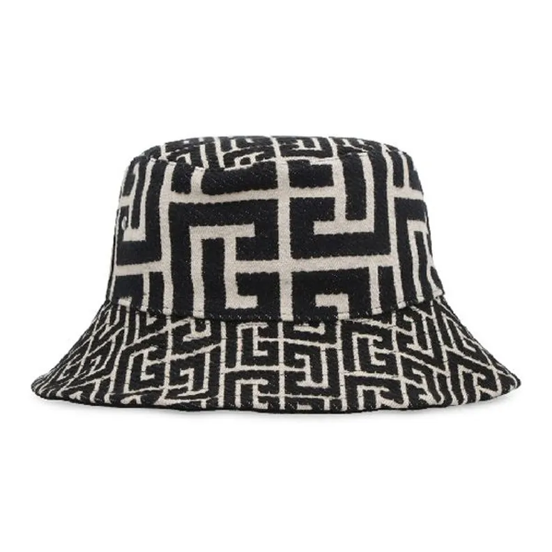 BALMAIN Cotton Polyester Bucket Hats Women's Black-0