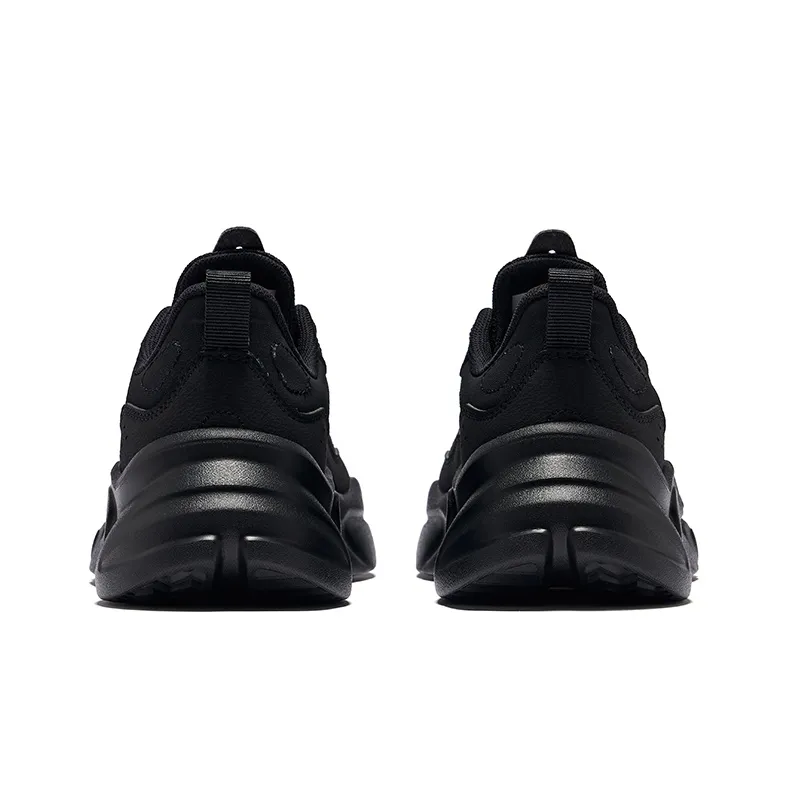 Erke Stretch Walk Durable Breathable Low-Top Casual Shoes Women's Jet Black-3