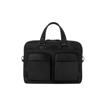 PIQUADRO Leather Briefcases Men's Black