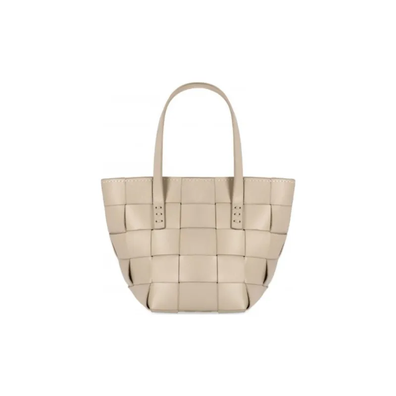 Dragon Diffusion Leather One Shoulder Handbag Women's Gray Beige-2