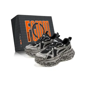 FCMM Cushioned Slip Resistant Abrasion Resistant Low Top Chunky Sneakers Men's Box Included