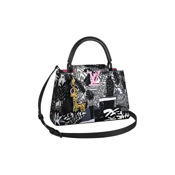LOUIS VUITTON ArtyCapucines Jonas Wood Pm Black/White