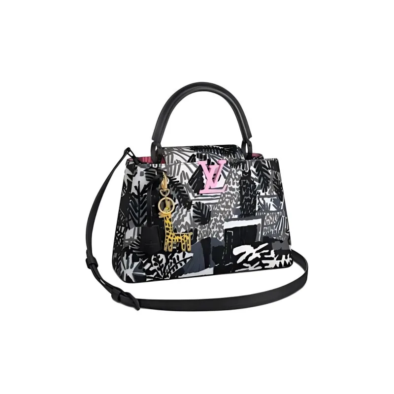 LOUIS VUITTON ArtyCapucines Jonas Wood Pm Black/White-0