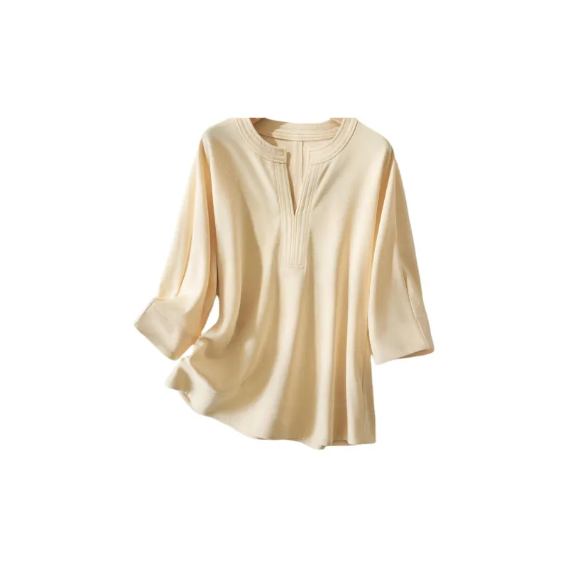 IHIMI Sweatshirt Women's Beige Yellow-1