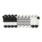 4 Black White M+4 White Stripes+2 Heart