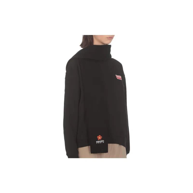 KENZO Boke Flower Logo Embroidered Scarf-4
