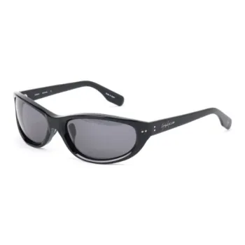 Yohji Yamamoto Acetate Oval Sunglasses Unisex Black