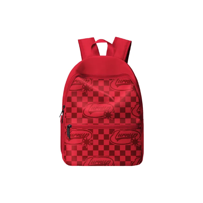 TURN UP Polyester Student Backpack Regular Unisex Red-7