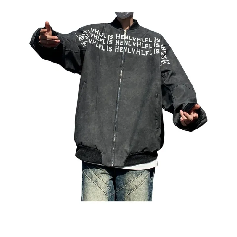 Individual Leather Jacket Single Item Unisex Classic Black Gray Tone-0