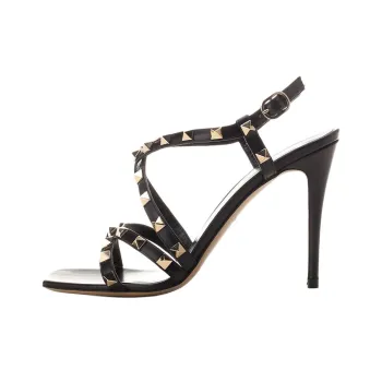 Valentino Rockstud One Strap Sandals 11cm Women's Black