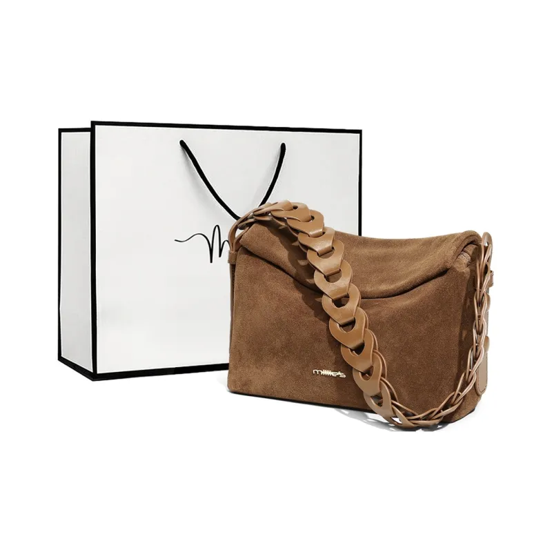 MILLIE'S Cow Leather Underarm Crossbody Bag, Shoulder Bag Regular Women's Brown-0